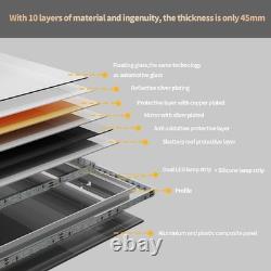 Miroir de Salle de Bain LED Super Large Miroir de Maquillage HD avec Lumière Avant et Arrière UK