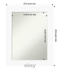 Miroir de salle de bain, armoire Miroir mural blanc à utiliser comme miroir de vanité de salle de bain