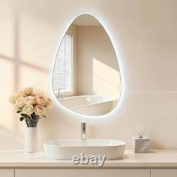 Miroir de salle de bain avec lumières LED, miroir de vanité électrique 400×600mm avec éclairage arrière