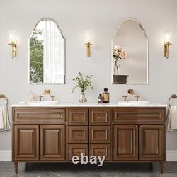 Miroir de salle de bain sans cadre de 36 pouces avec biseau et panneau de support arrière