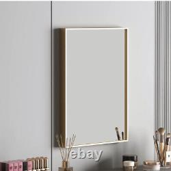 Miroir de vanité doré rectangulaire pour salle de bain 24x15.7. Neuf dans une boîte ouverte.