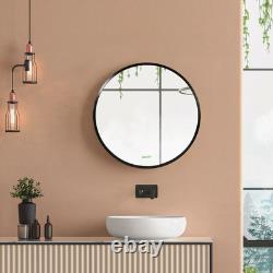 Miroir de vanité mural moderne pour chambre, salle de bain, toilettes, noir, 40x40cm