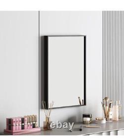Miroir de vanité rectangulaire noir pour salle de bain 24x15,7. Neuf dans la boîte ouverte.