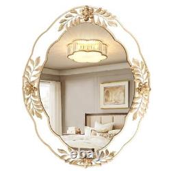 Miroirs pour mur, miroir décoratif ovale en cadre métallique de 22x29, chic 22x29 or