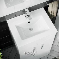 Nanuya 500mm Vanity Basin, Wc Unit & Elso Retour À Wall White