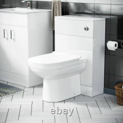 Nanuya 600mm Vanity Basin Unit & Wc Unit & Elso Retour À Wall White