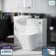 Nes Home Blanc 950mm Meuble Vasque à Monter Et Toilettes Dos Au Mur
