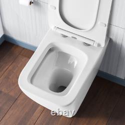 Nes Home Blanc 950mm Meuble Vasque à Monter et Toilettes Dos au Mur