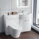 Nes Home Blanc Rh 1100mm Unité De Lavabo Et Toilettes Adossées Au Mur