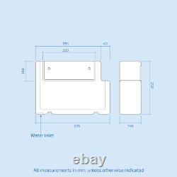Nes Home Gris Foncé 500mm PVC Meuble de Salle de Bain à 2 Portes Unité WC Toilette et Ensemble de Baignoire
