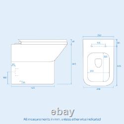 Nes Home Meuble Vasque WC Mat Gris 1100 mm avec Toilettes Raccourcies et Toilettes Suspendues