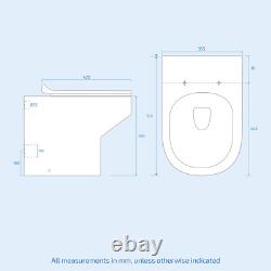 Nes Home Meuble Vasque à Tiroirs 1100mm Gris Mat, Unité WC, Toilette Raccordée au Mur