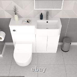 Nes Home RH Bassin Poignée en Laiton Unité WC Forme L Baignoire Toilette BTW & Écran de Panneau