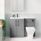 Nuie Arno Unit&eacute; Combin&eacute;e Wc Et Meuble Vasque 1100 Mm &agrave; 2 Portes Avec Fermeture Douce