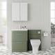 Nuie Parade Meuble-lavabo Combin&eacute; 2 Tiroirs Avec Wc Et Toilette Adoss&eacute;e Au Mur