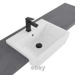 Oliver Cashmere 1500mm Meuble de salle de bains shaker avec poignées noires WC