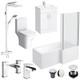 Pack Salle De Bain En L Comprenant Wc, Meuble Vasque, Robinetterie De Douche