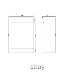 Robin 500 mm meuble WC sur pied pour salle de bain, dos au mur, préfabriqué, blanc