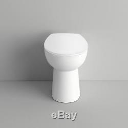 Runole 900mm Lh Salle De Bains Blanc Vanity Meubles Wc Bassin Dos Au Mur Toilettes