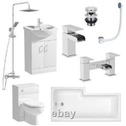 Salle De Bain Complète Suite Rh L Baignoire En Forme Vanity Unit Btw Toilette Tap Basin Set