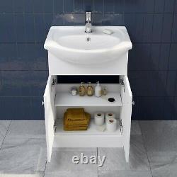 Salle De Bain Moderne Toilettes & Bassin Unité De Vanité D'évier 1th Meubles 1050mm Matte White