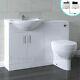 Salle De Bain Vanity Unit & Retour Au Mur Wc Toilette Unit 1150 Pan Options 650 +500