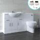 Salle De Bain Vanity Unit & Retour Au Mur Wc Toilette Unit 1450 Pan Options 850 +600