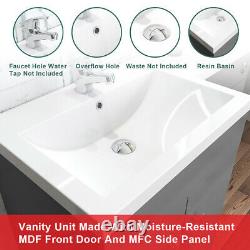 Salle De Bains Retour À Toilettes Monoblocs Unité Blanc Vanity Évier Bassin Cabinet
