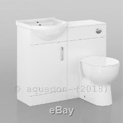 Salle De Bains Unité Vanity 450mm Basin Sink Laura Retour À Wall Toilettes Suite Meubles