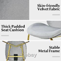 Set De 2 Chaise À Manger Velvet Modern Lounge Chaise Rembourrée Maquillage Vanity Chaise