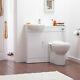 Sienna Bathroom Furniture Retour À Wc Mural Vanity Évier Bassin Placard Unité Blanc