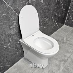 Suite de Salle de Bain Vanity Noir Satin avec Unité de Toilette, Lavabo Wok et Robinet Aegean