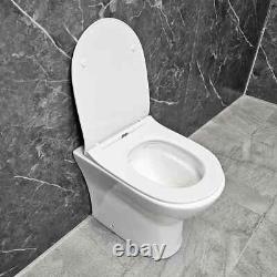Suite de vanité noire satinée avec unité de toilette, lavabo wok et robinet Aegean
