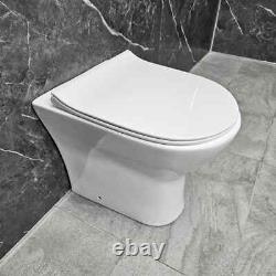 Suite de vanité noire satinée avec unité de toilette, lavabo wok et robinet Aegean