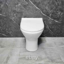 Suite de vanité noire satinée avec unité de toilette, lavabo wok et robinet Aegean