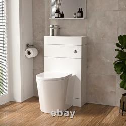 Toilette dos au mur 2-en-1 compacte Nes Home et unité WC avec lavabo combiné