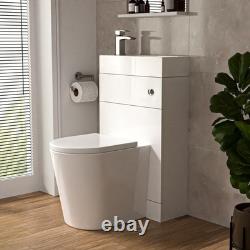 Toilette dos au mur 2-en-1 compacte Nes Home et unité WC avec lavabo combiné