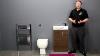 Toilettes Suspendues Et Meuble Double Porte En Noyer Pour Salle De Bain