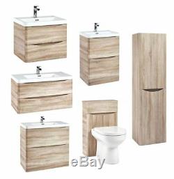 Unité Contemporaine Bathroom Furniture Vanity Bois Flotté Bassin De Stockage Wc Cabinet