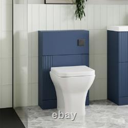 Unité WC Nuie Deco Dos au Mur 500mm de Largeur Satin Bleu
