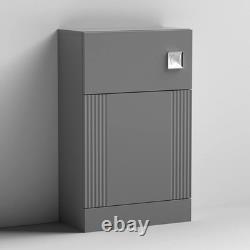 Unité de WC contre le mur Nuie Deco 500mm de large Gris Satiné