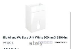 Unité de base pour WC Iflo Aliano Blanc 500mm X 380mm 961006 PORTES MANQUANTES