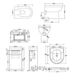 Unité de combinaison WC et lavabo Nuie Athena avec siège à fermeture douce
