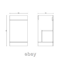 Unité de lavabo Arley Venice à dos au mur 466 mm Salle de bain Blanche