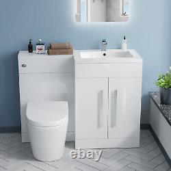 Unité de lavabo Nes Home 1100 mm à droite pour WC sans rebord à poser contre le mur en kit