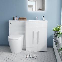 Unité de lavabo Nes Home 1100 mm à droite pour WC sans rebord à poser contre le mur en kit