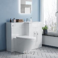 Unité de lavabo Nes Home 1100 mm à droite pour WC sans rebord à poser contre le mur en kit