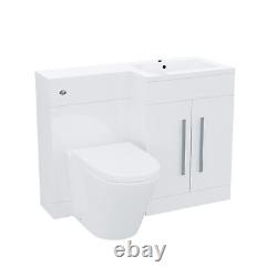 Unité de lavabo Nes Home 1100 mm à droite pour WC sans rebord à poser contre le mur en kit