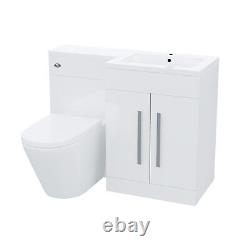 Unité de lavabo Nes Home 1100 mm à droite pour WC sans rebord à poser contre le mur en kit