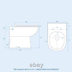 Unité de lavabo à vasque 1100 mm à gauche, unité de toilettes et toilettes murales arrière Desone en gris